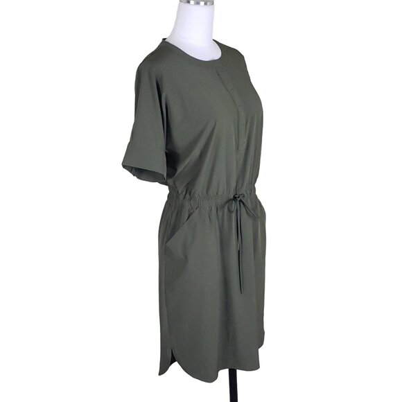 T by Talbots Lightweight Small Dress Popover Olive Green SunWell UPF +50 - Picture 4 of 14